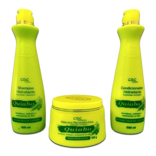 Kit Manutenção Cdc Quiabo 500ml X 3