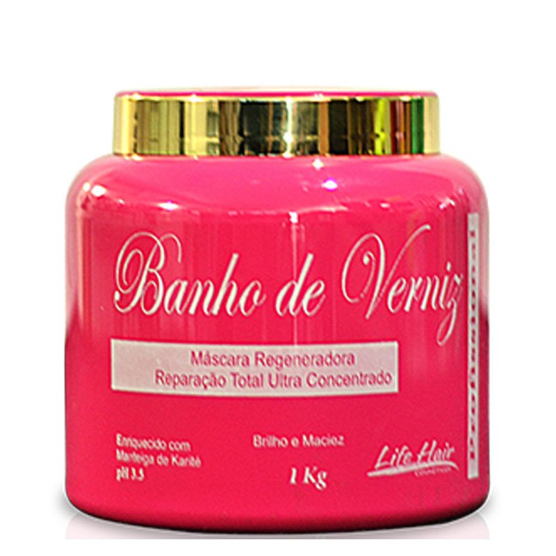 Máscara Regeneradora Banho De Verniz Life Hair 1kg